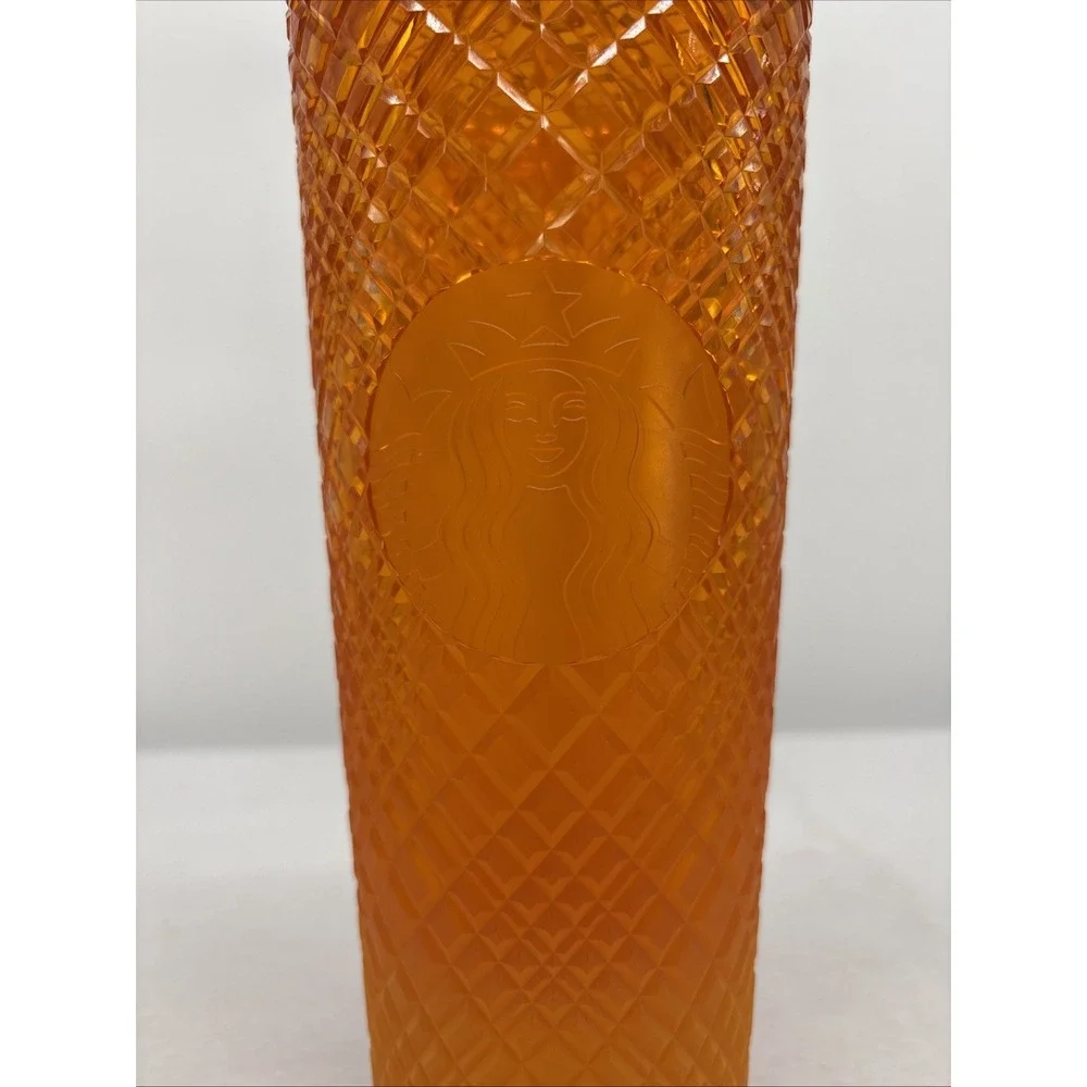 Starbucks Tumbler Cup 2022 Summer Orange MANGO OMBRE Jeweled Venti Cold 24oz